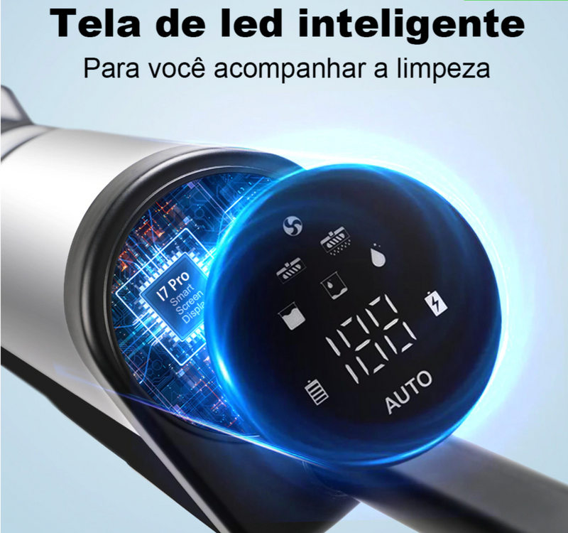 Aspirador Vertical de Pó i7 Pro - Aspira e Passa Pano (Autolimpante)
