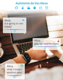 Smartwatch Relógio Inteligente, Tela HD de 1,83" Relógio Fitness com Alexa, 120 Esportes, Frequência Cardíaca e Monitoramento do Sono, IP68 à rova d'água, Compatível com Android iOS, 2 Pulseiras Preto