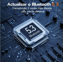 Fone De Ouvido Sem Fio Bluetooth 5.3 Compatível iPhone Android Com Microfone e Redução de Ruído Wireless Academia Corrida Musicas Graves Potentes Controle Touch,À Prova D'água HiFi Branco