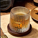 Copo de Whisky Cristal com Base Rotativo