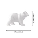 Escultura Decorativa de Urso Polar Geométrico em Resina