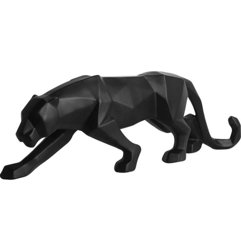 Decoração de Mesa de Resina Escultura Leopardo