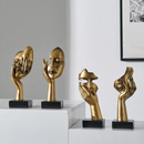 Estátua Decorativa de Resina Abstrata Nórdica