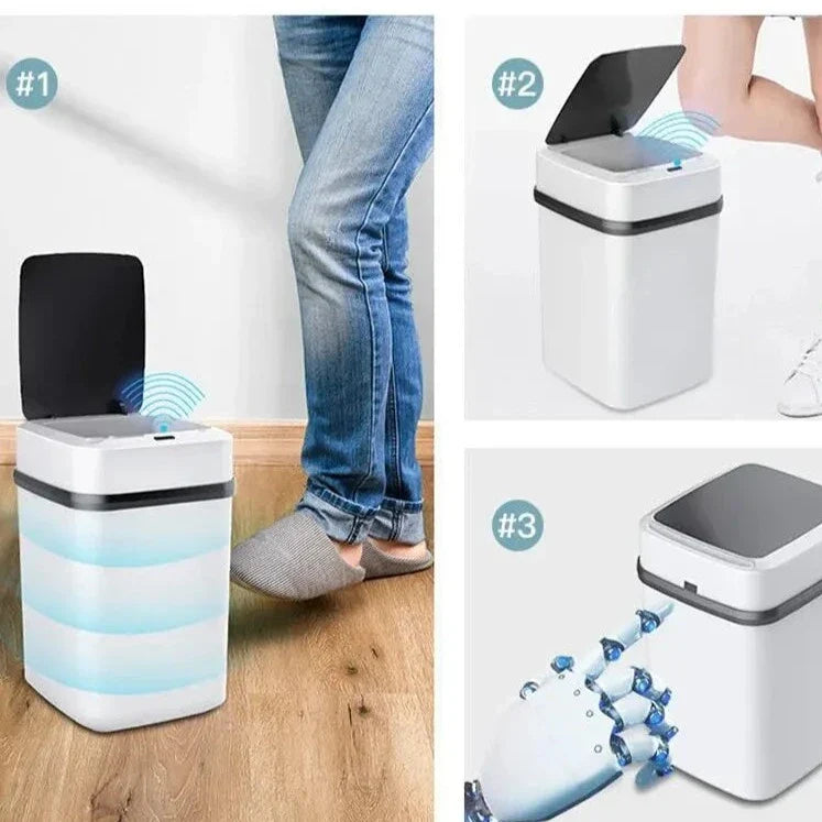 Lixeira para Banheiro e Cozinha Automática com Sensor 13L