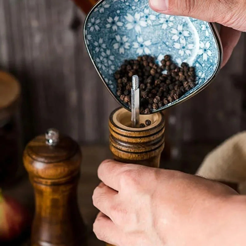 Moedor de Pimenta e Temperos Manual de Madeira