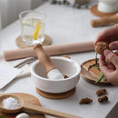 Pilão com Macerador de Cerâmica Base de Madeira