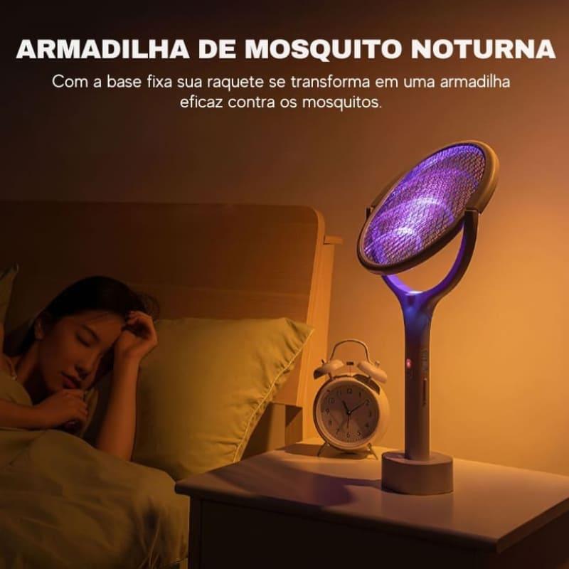 Raquete Mata Mosquito Elétrica com luz UV