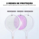Raquete Mata Mosquito Elétrica com luz UV