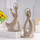 Escultura Abstrata de Casal para Mesa e Decoração Moderna