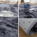 Tapete Felpudo Cinza Escuro Mescla Antiderrapante para Sala