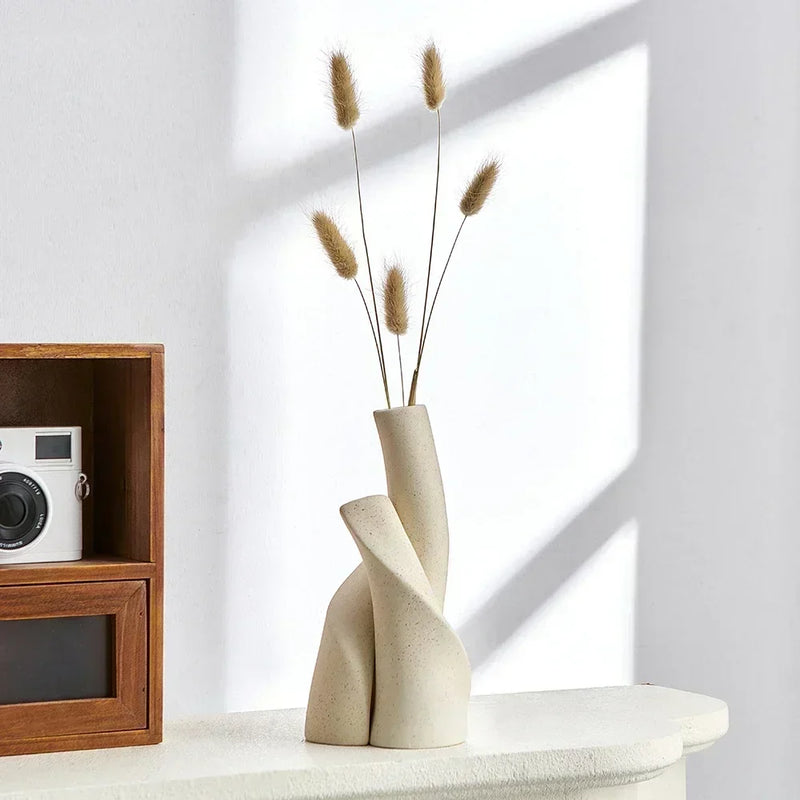 Vaso de Cerâmica Decorativo Fosco